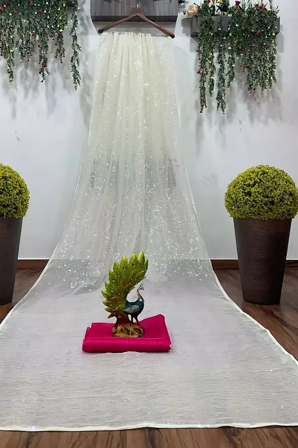 Sequin Saree For Wedding
