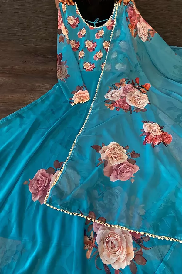floral print gown design