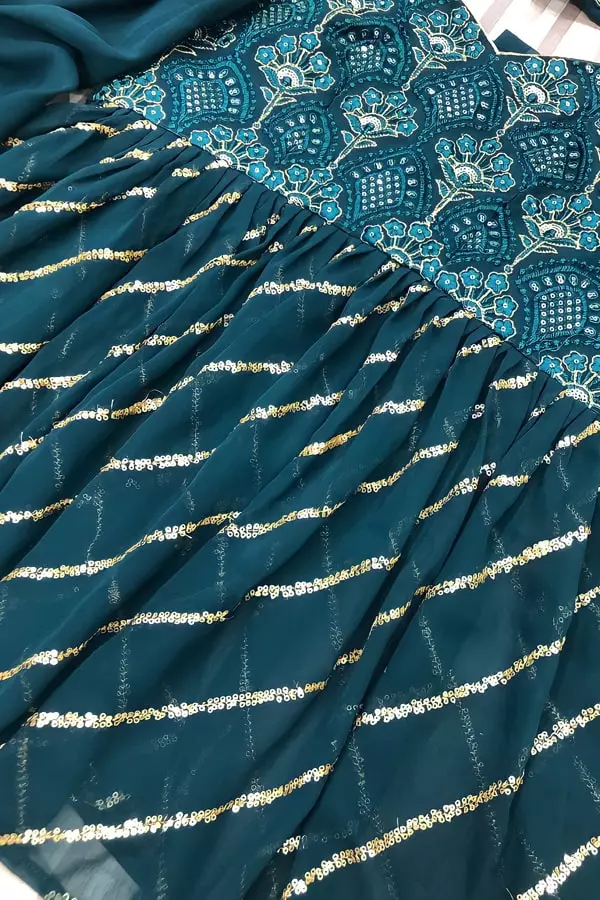 Full Sequin Embroidery Work Sharara Suit
