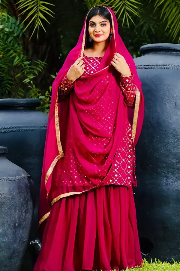 Twinkle Patel Pink Sharara Suit For Wedding