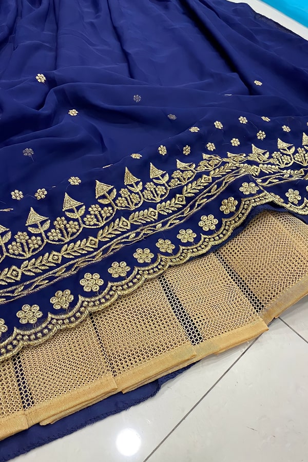 Embroidery Lehenga With Cancan