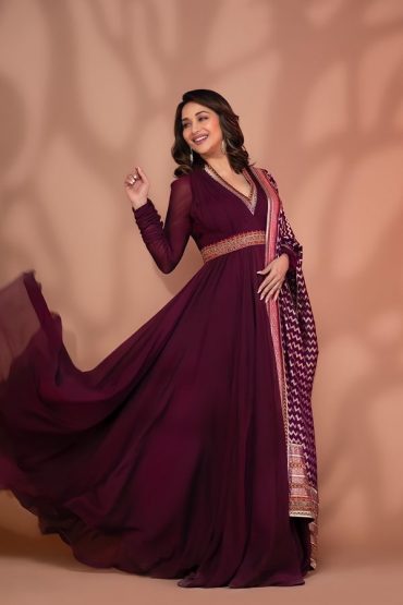 Maroon Long Anarkali Gown Dress For Wedding