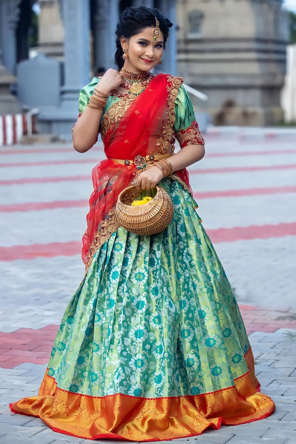 Traditional Half Saree 02 – Kumaran Silks-cacanhphuclong.com.vn