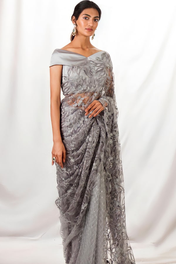 Party Wear Sequence Saree Online Shopping
