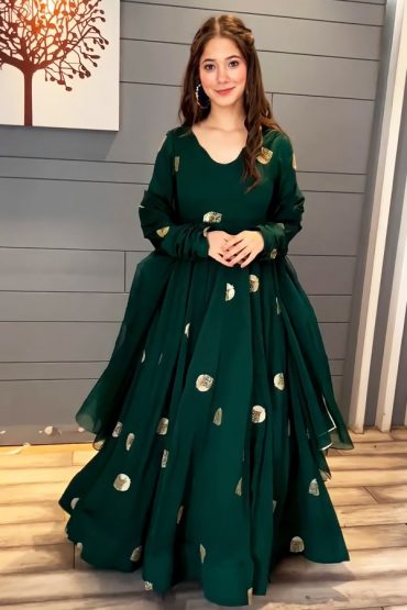 Green Designer Gown For Wedding Party