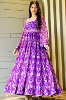Party Wear Floral Print Gown Design For Women 2022