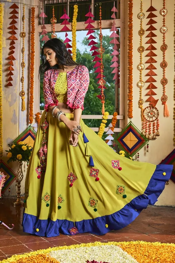 Poly Cotton - Festival - Lehenga Choli Online: Latest Indian Lehenga/Ghagra  In Stunning Designs at Utsav Fashion