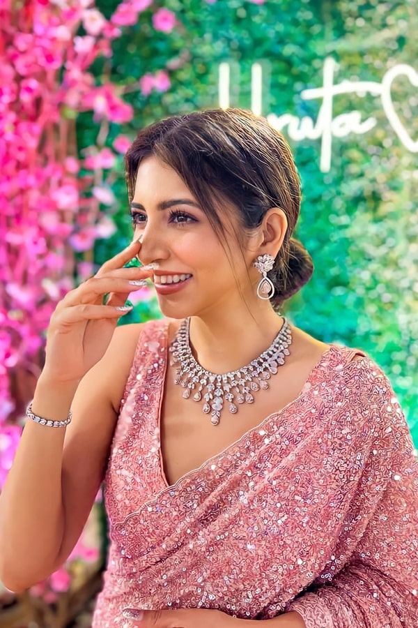 Buy Krishi Fab Embellished Bollywood Georgette Blue Sarees Online @ Best  Price In India | Flipkart.com