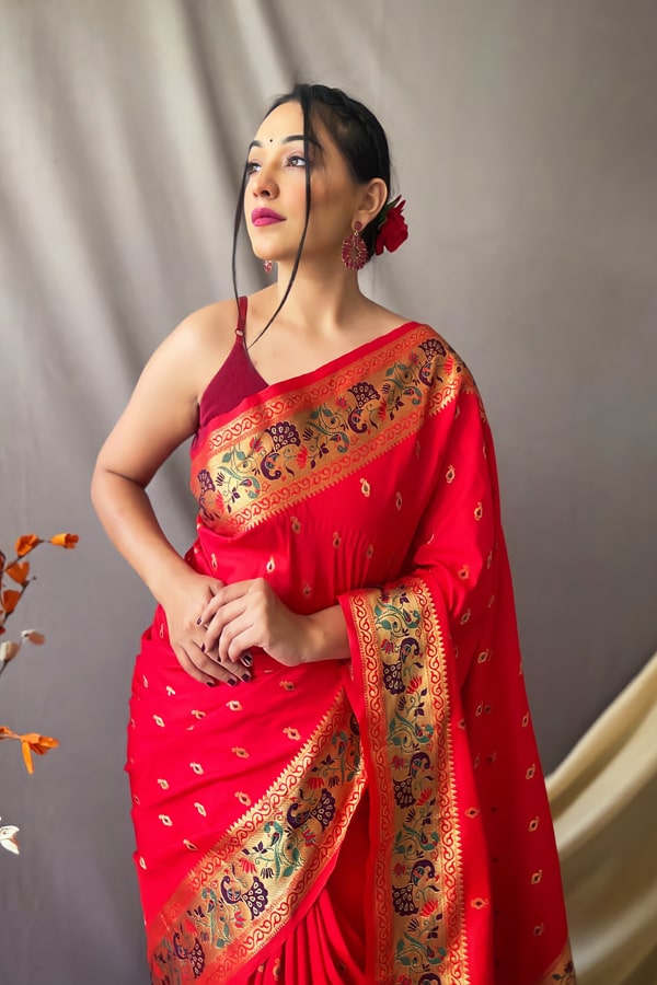Karwa Chauth Saree Online Shopping Red