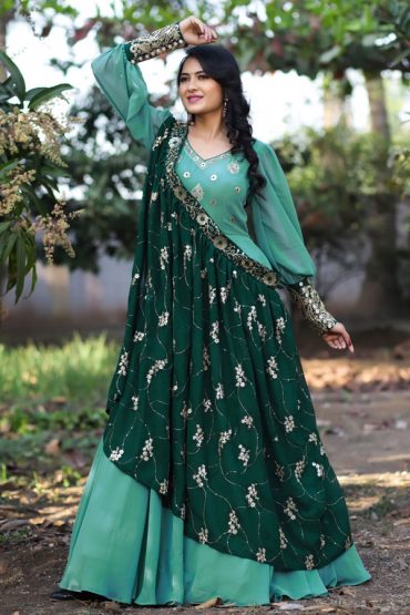 Indian Gown With Shrug