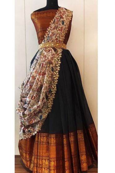 Trendy half saree designs for pongal 2022