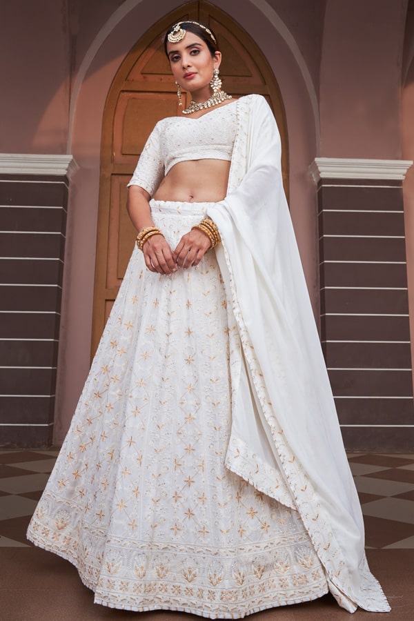 Latest Lucknowi Lehenga Choli For Bridal