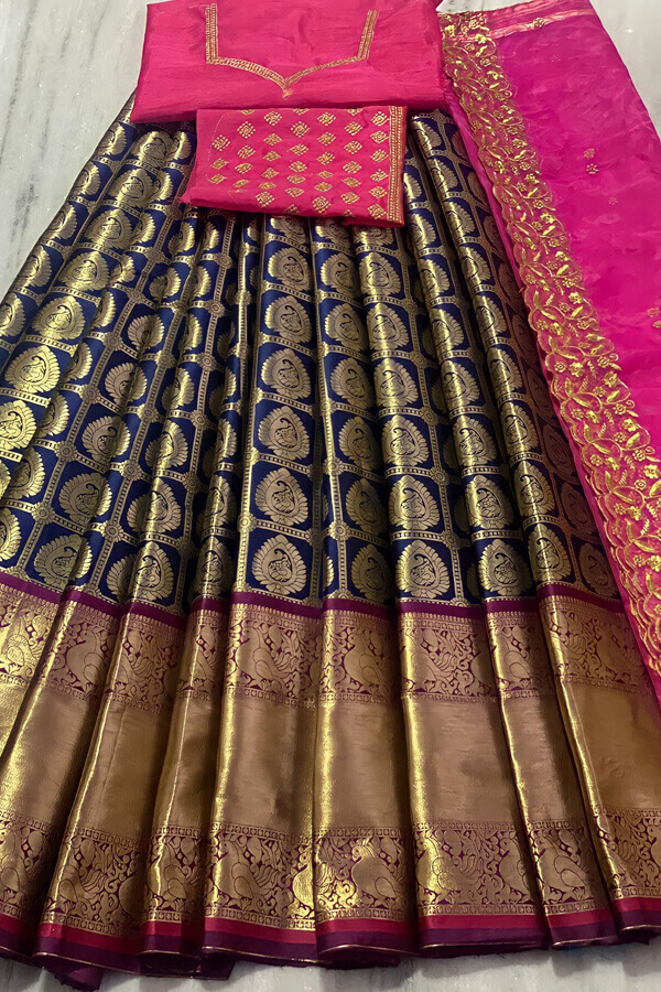 Modern Half Saree Colour Combinations