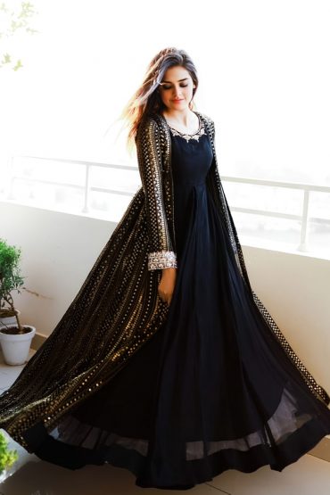 New Latest Indian Long Jacket Gown For Girls