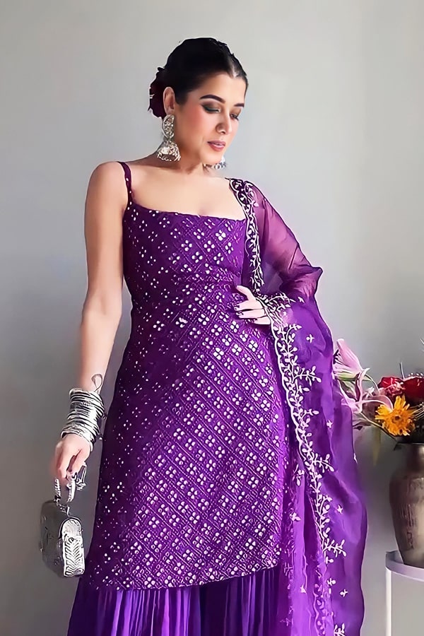 Designer Sharara Suit For Wedding
