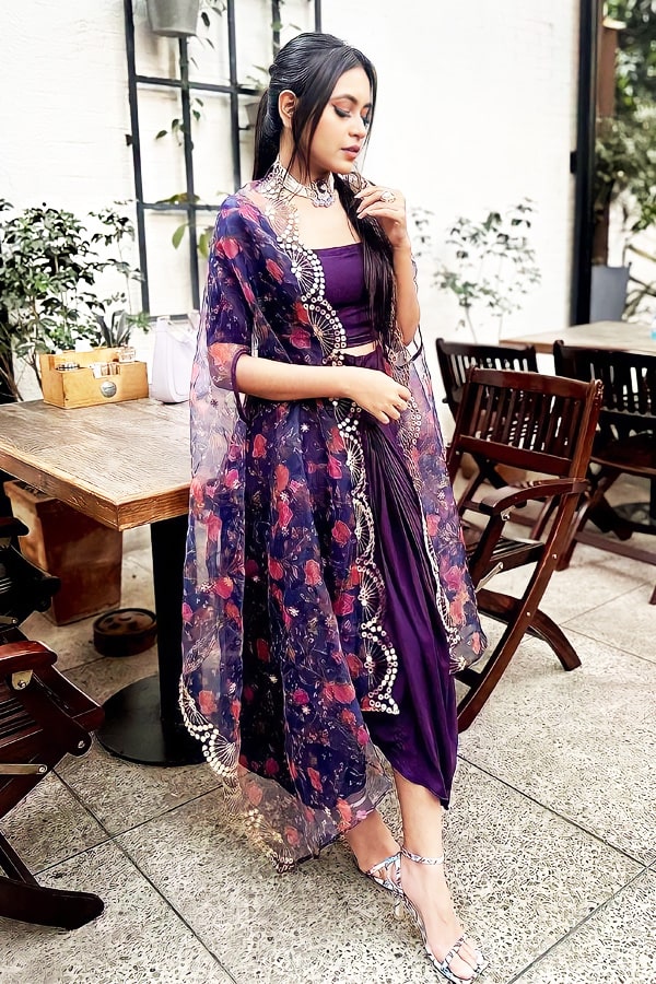 Buy VRAJ Fashion Light Purple lehenga choli for women designer Lehenga  choli Georgette sequins work with handmade tassels indian wedding lehenga  choli (6278) at Amazon.in