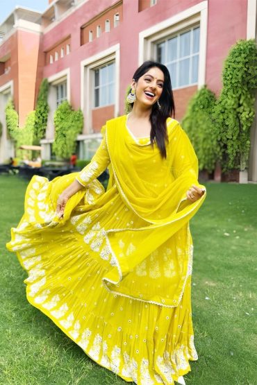 Yellow Gown Dress For Haldi