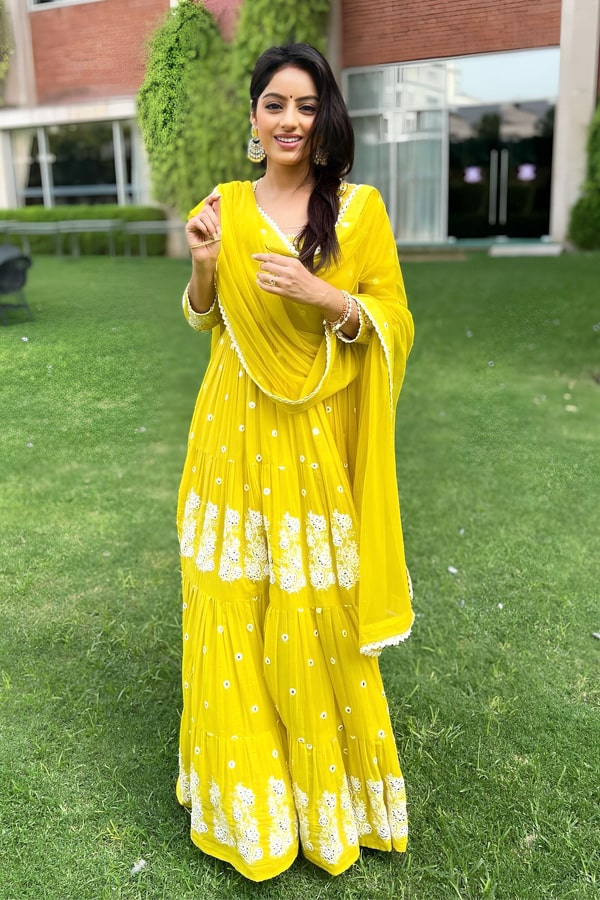 Yellow Gown For Haldi