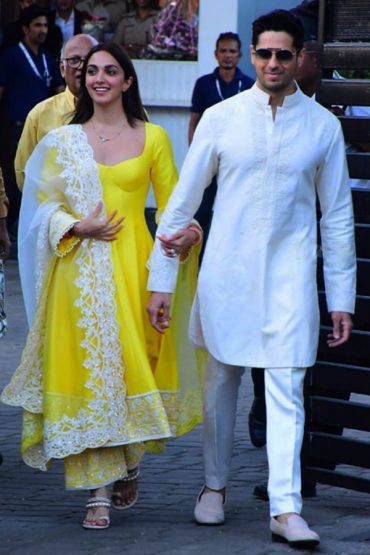 kiara advani yellow suit for haldi