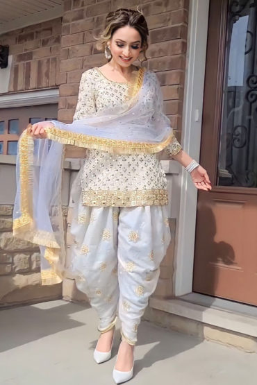 Traditional Short Kurti Sharara Suit For Women