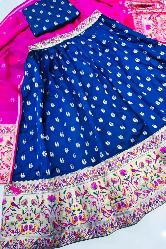 Latest Paithani Silk Half Saree Blouse Designs