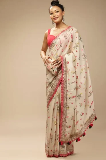 pure chiffon floral print sarees