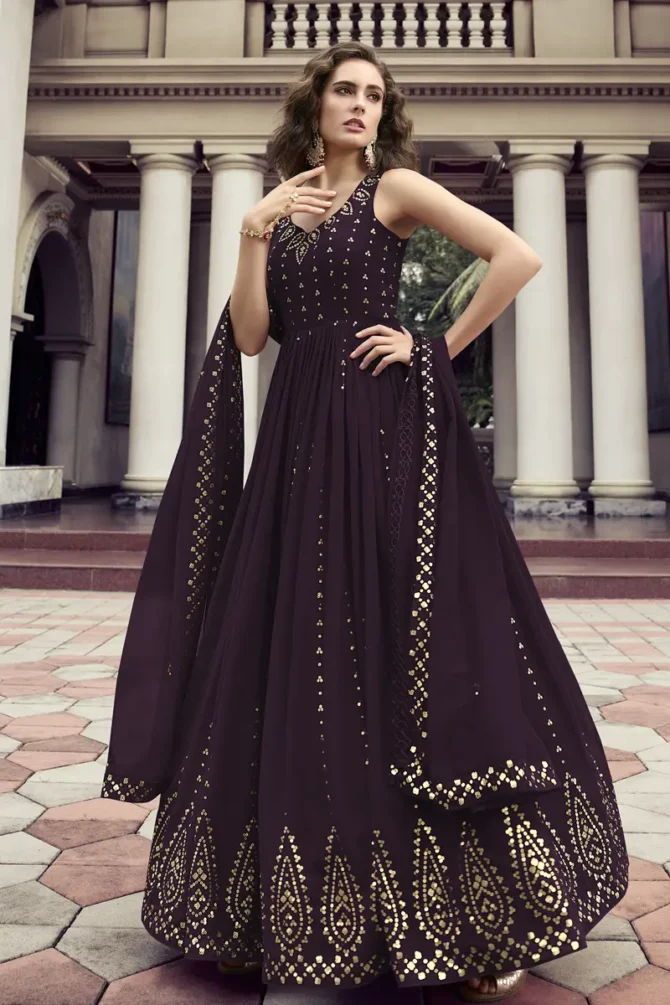 Latest Raksha Bandhan Floor Length Anarkali Gown For Girls