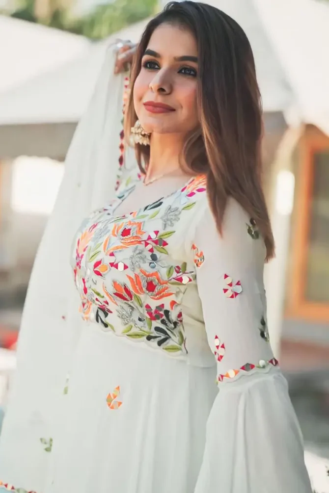 White sharara suit for girls