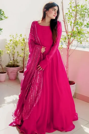 pink gown for raksha bandhan