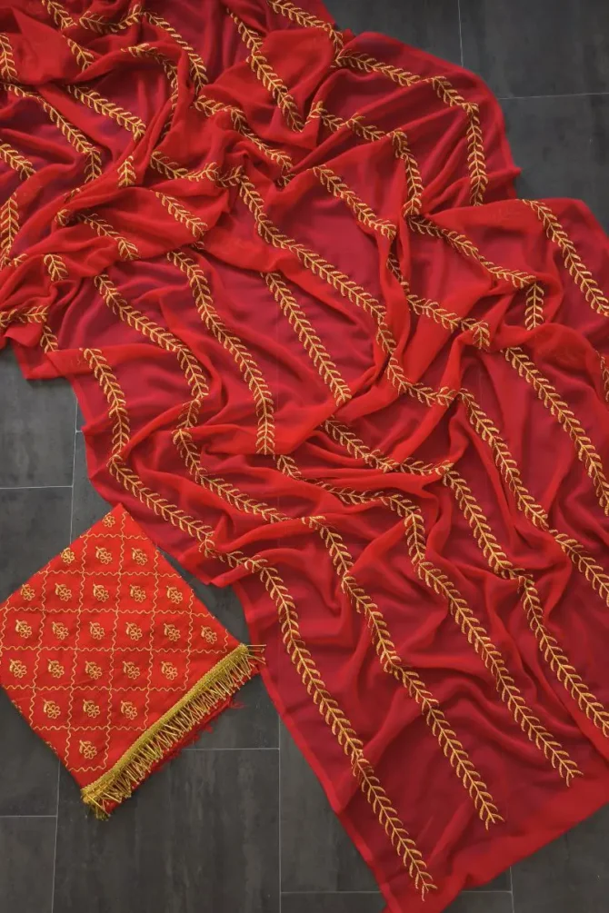 red saree for girls