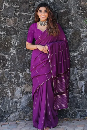 modern saree for wedding guest