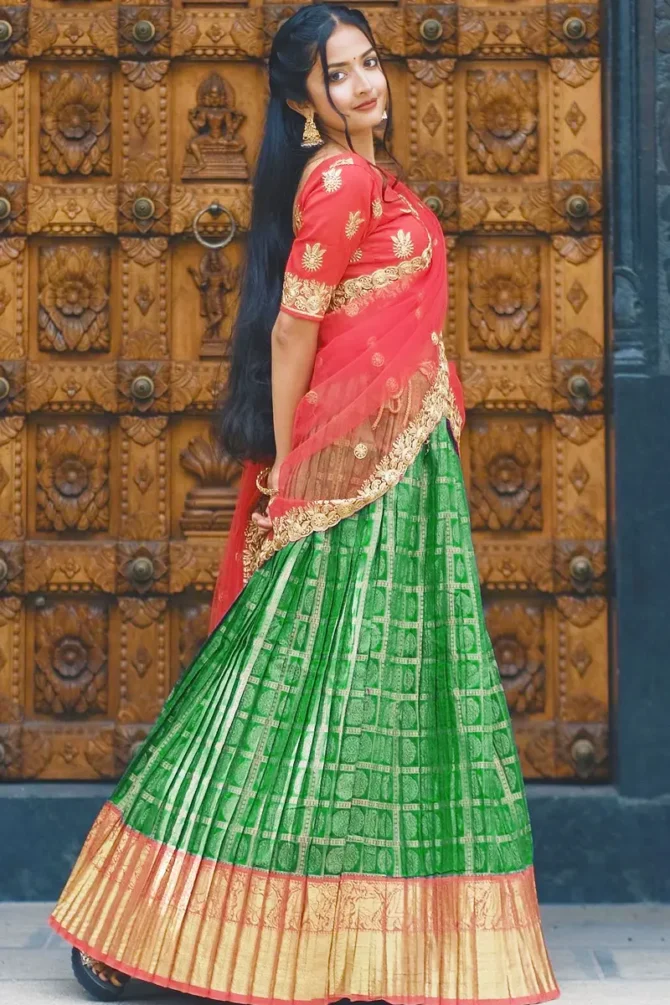 traditional pattu half saree models