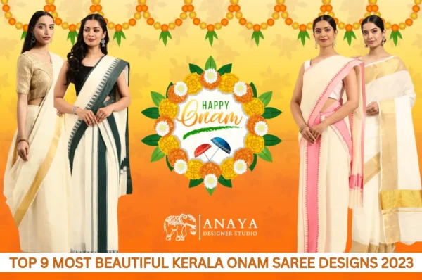 Kerala Kasavu Onam Saree Banner