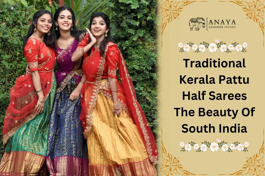 Traditional Kerala Pattu Half Sarees