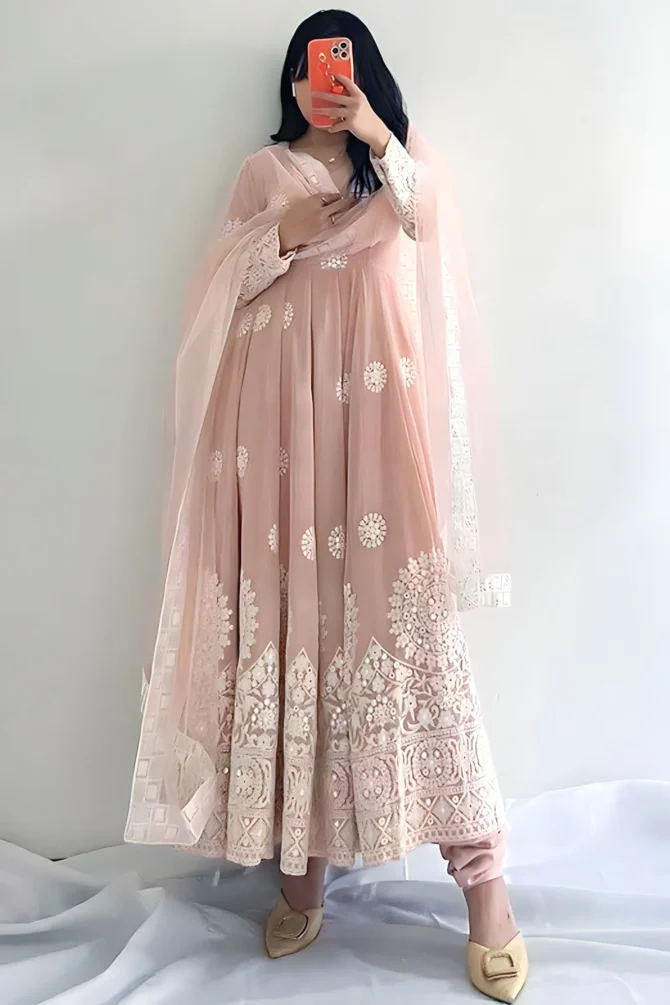 gown dress with dupatta