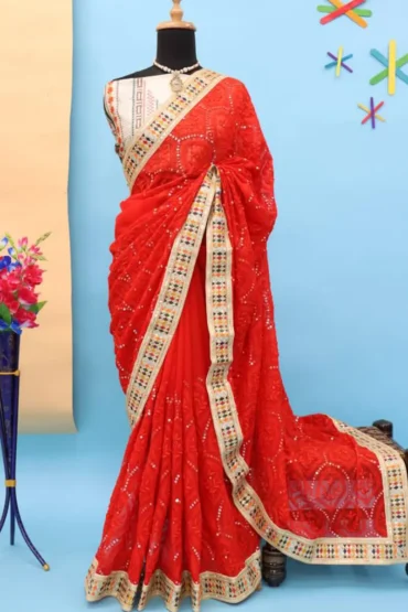 red saree for karwa chauth 2023