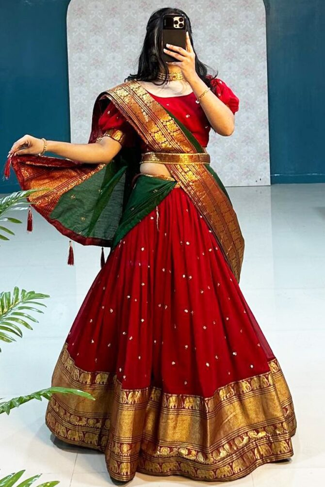 Half Sarees For Wedding With Price